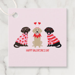 Étiquettes Cadeau Joyeux Valentines Day Labrador Retriever Dogs