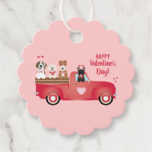 Joyeux Valentines Jour Pickup Camion Aimer Chiens