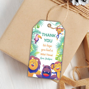 Étiquettes-cadeau Jungle Animaux Anniversaire Tags cadeaux