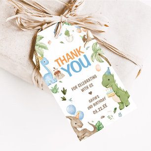 Étiquettes-cadeau Jurassic Cute Dinosaur Anniversaire Fête Favoriser