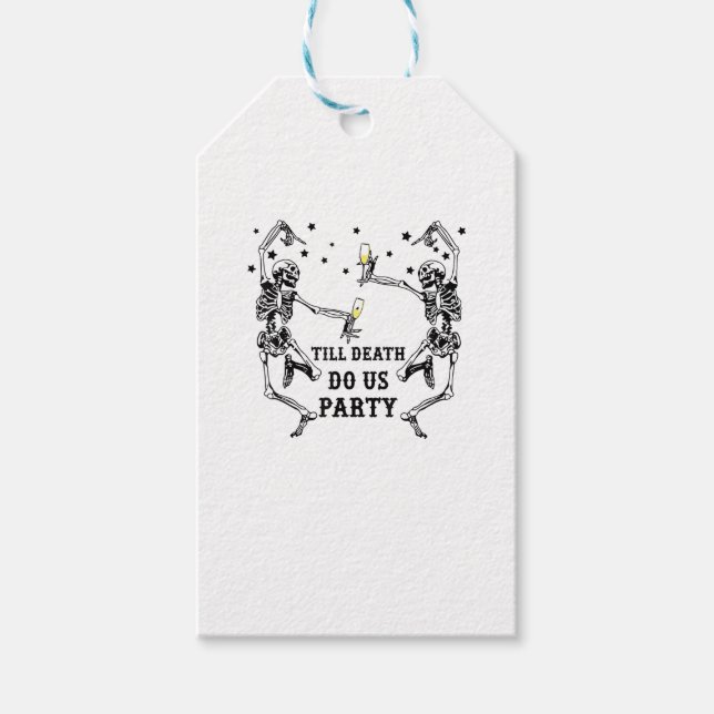 Étiquettes-cadeau Jusqu'à la mort Fêtes-nous Skeleton Bridesmaid (Devant)