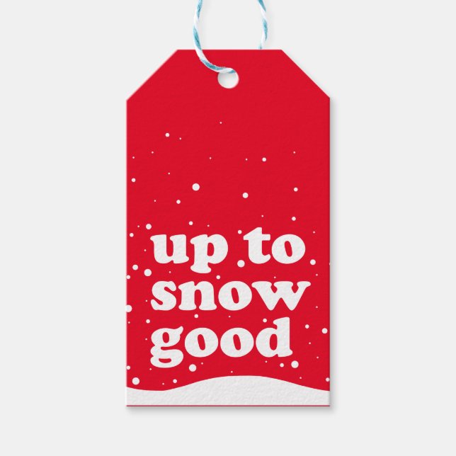 Étiquettes-cadeau Jusqu'à la neige - Balises cadeaux de Noël (Devant)