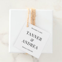 Just Us EDITABLE COULEUR Mariage Favor Tags