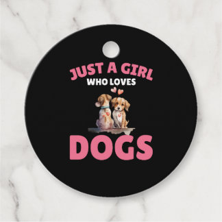 Étiquettes Cadeau juste une fille qui aime les chiens (2)