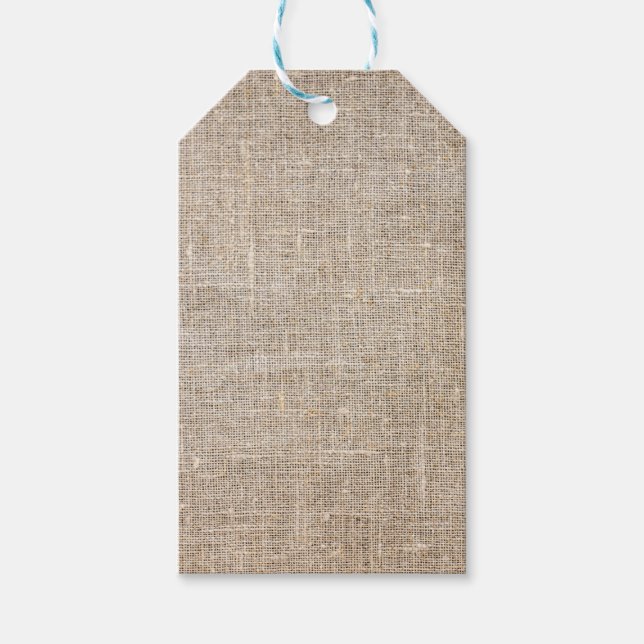 Étiquettes-cadeau Jute Textile (Devant)