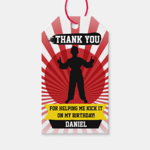 Étiquettes-cadeau Karate Martial Arts Birthday Party Tags Cadeaux