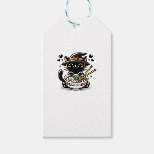 Étiquettes-cadeau Kawaii Anime Chat Cute Ramen Halloween Enfants