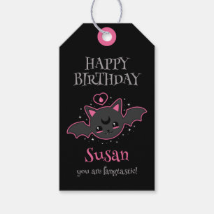 Étiquettes-cadeau Kawaii Bat Halloween fête d'anniversaire
