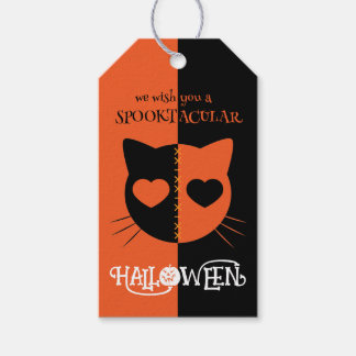 Étiquettes-cadeau Kawaii Déplaisant Cute Cat Spooktacular Halloween
