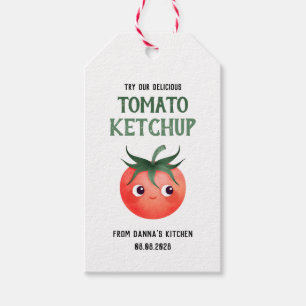 Étiquettes-cadeau Ketchup de tomate maison avec peu de tomate