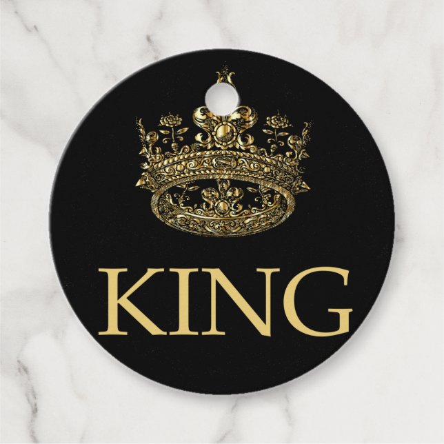 Étiquettes Cadeau King and Crown Royal Emblem (Devant)