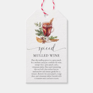 Étiquettes-cadeau Kit de recette de vin Mulled Noël