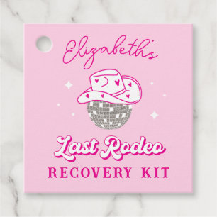 Étiquettes Cadeau Kit de récupération de dernière rodeo cowgirl pour