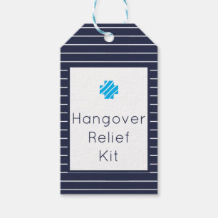 Étiquettes-cadeau Kit de secours Marine et White Hangover Tags