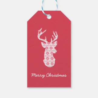 Étiquettes-cadeau Knit d'hiver Noël Reindeer Tags cadeaux