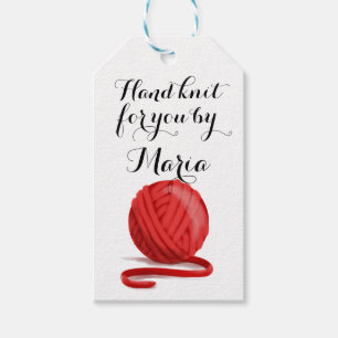 Étiquettes-cadeau Knit for You Personnalisé avec les informations su