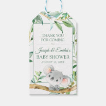 Koala Bear Tags cadeaux pour les faveurs