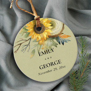 ÉTIQUETTES CADEAU KRAFT JAUNE COULEUR D'EAU DU SOUFFLE MARIAGE FLORA