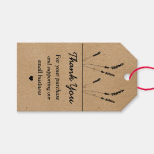 Étiquettes-cadeau Kraft papier merci