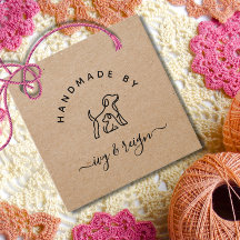 Kraft Script logo personnalisé fait main par tags