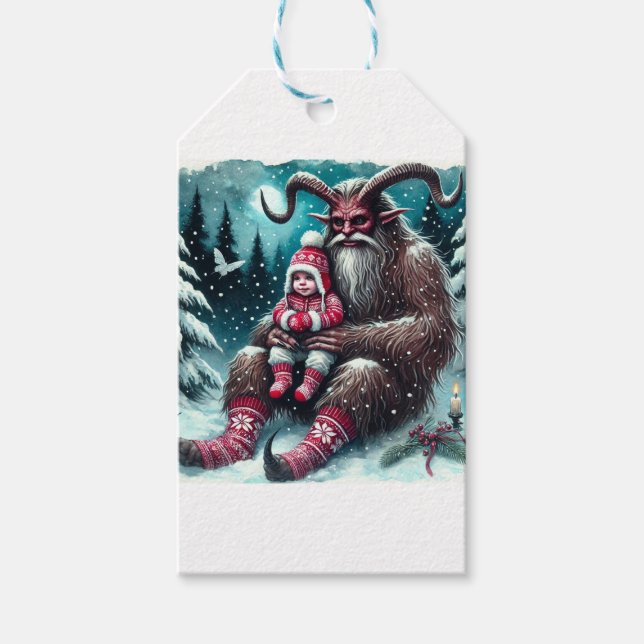 Étiquettes-cadeau Krampus de Noël (Devant)