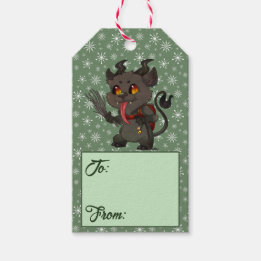 Étiquettes-cadeau Krampus de Noël personnalisé