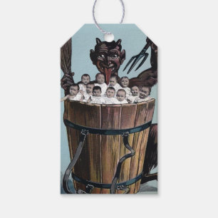 Étiquettes-cadeau Krampus vintage