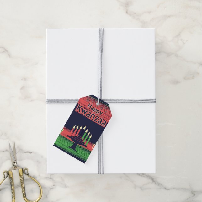 Étiquettes-cadeau Kwanzaa (Avec de la ficelle)
