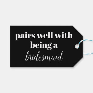 Étiquettes-cadeau La boîte de proposition de Bridesmaid se marie bie