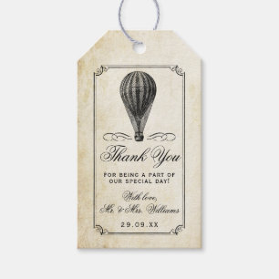 Étiquettes-cadeau La collection Vintage de Mariages à ballon à air c