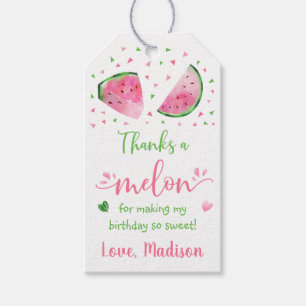 Étiquettes-cadeau La Cute Watermelon Grâce À L'Anniversaire Du Mel