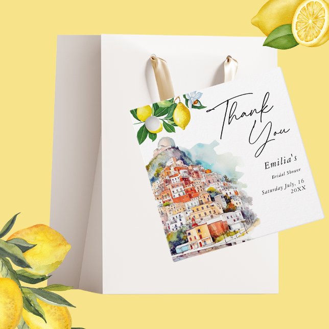 Étiquettes Cadeau La Dolce Vita Été Fête des mariées italienne (Créateur téléchargé)