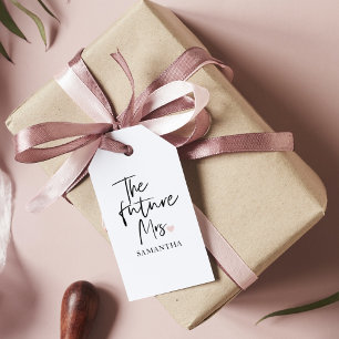 Étiquettes-cadeau La future Mme et Votre Nom Cadeau de beauté mode