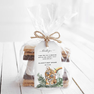 Étiquettes-cadeau La jungle tropicale Baby Animaux BABY SHOWER
