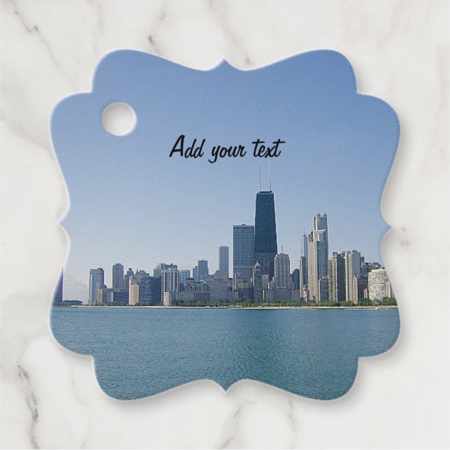 Étiquettes Cadeau La ligne aérienne de Chicago (Devant)