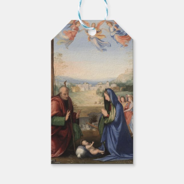 Étiquettes-cadeau La Nativité par Fra Bartolommeo (Devant)