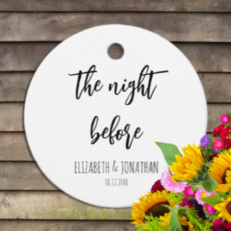 Étiquettes Cadeau La Nuit Avant Le Dîner De La Répétition Mariage
