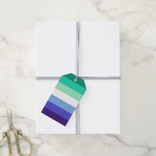 Étiquettes-cadeau La palette de drapeau des hommes gays trans-inclus