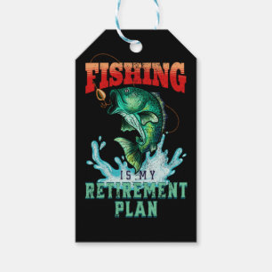 Étiquettes-cadeau La pêche est mon régime de retraite, le poisson Vi