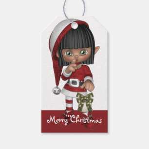 Étiquettes-cadeau La petite aide Elf - Noël d3 de Père Noël -