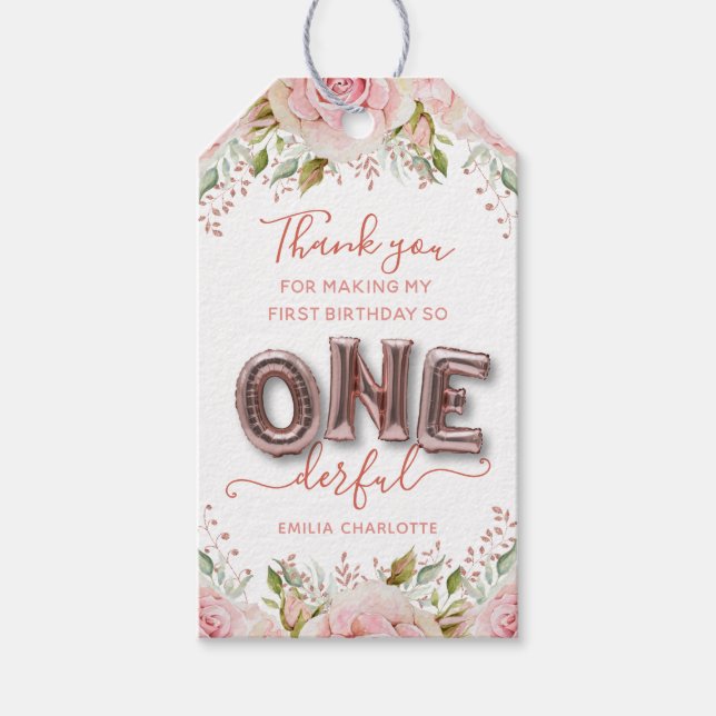 Étiquettes-cadeau La petite Miss Merci (Devant)