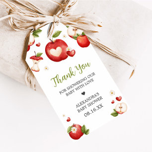 Étiquettes-cadeau La pomme de notre Baby shower oeil Favoriser les é