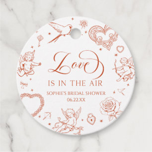 Étiquettes Cadeau La Saint-Valentin de l'Amour est dans l'Air Shower