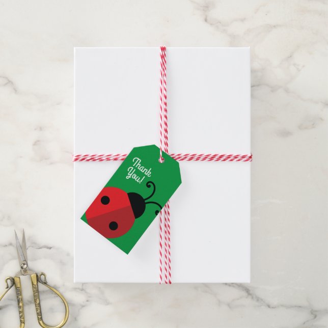 Étiquettes-cadeau Lady Bug Cute Anniversaire de enfant Party (Avec de la ficelle)