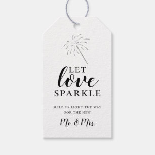 Étiquettes-cadeau Laisser l'amour Sparkle Sparkler Envoyer