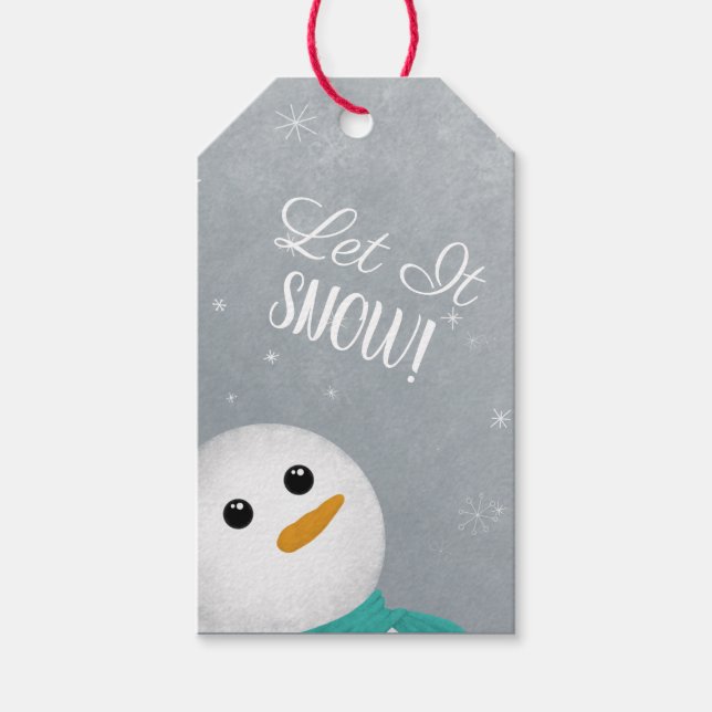 Étiquettes-cadeau Laisser neiger Snowman (Devant)