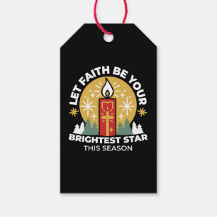 Étiquettes-cadeau Laissez Faith être votre plus brillant Star Candle