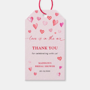 Étiquettes-cadeau L'amour dans la Fête des mariées d'Air Valentine