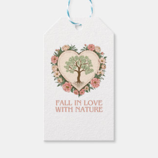 Étiquettes-cadeau L'amour du coeur de la nature