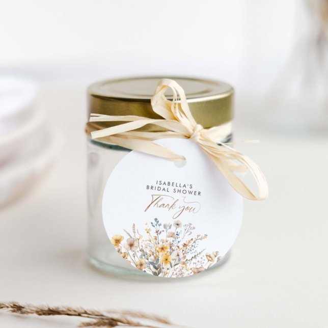 Étiquettes Cadeau L'Amour Est Dans La Fête des mariées Fleur sauvage (Créateur téléchargé)